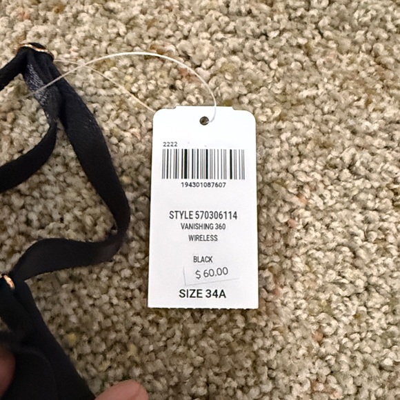 NWT SOMA VANISHING 360 Perfect Coverage Wireless Bra Black size 34A - Picture 4 of 6